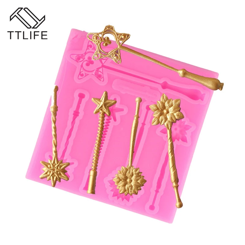 TTLIFE 5 Magic Wand Silicone Mold for Cake Decorations Choacolate Fondant Baking Mould Ice Cube Tray Jelly Dessert Baking Pan
TTLIFE 5 Magic Wand Silicone Mold for Cake Decorations Choacolate Fondant Baking Mould Ice Cube Tray Jelly Dessert Baking Pan