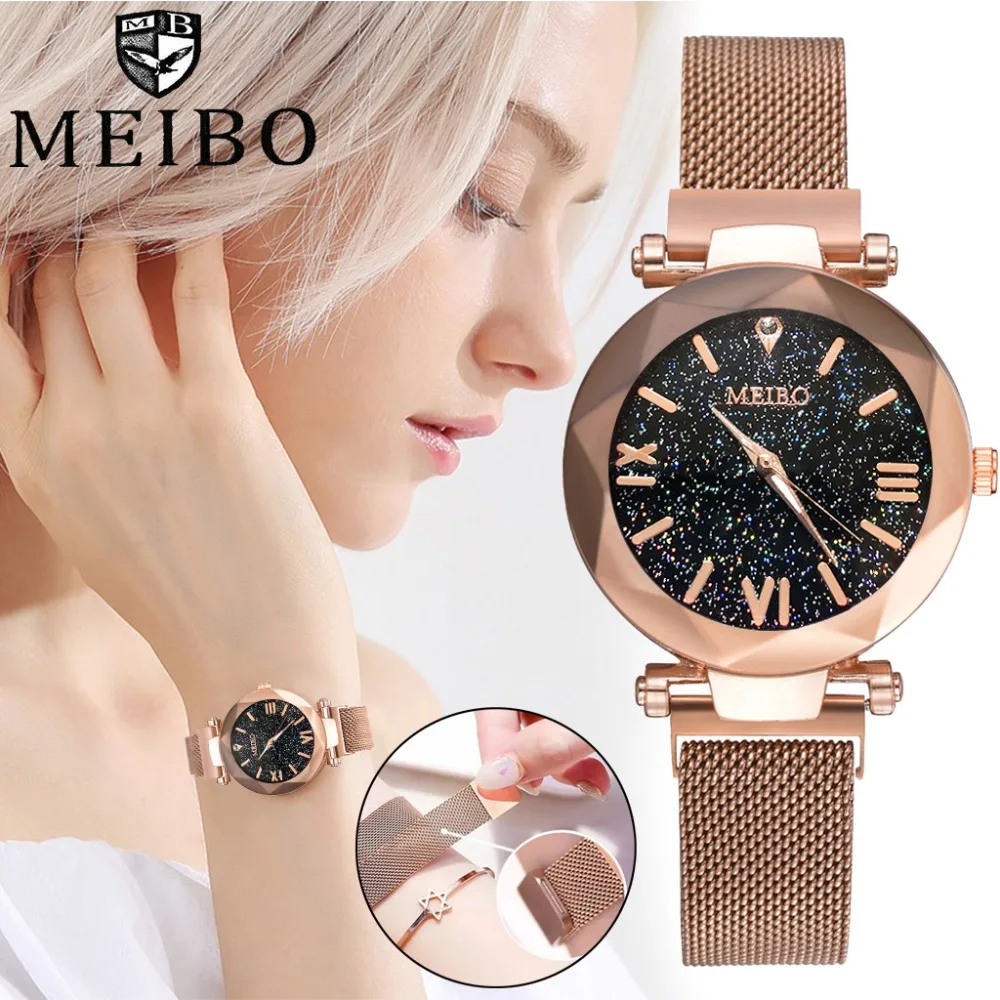 Best Selling Women Mesh Magnet Buckle Starry Sky Watch Casual Women Geometric Surface Quartz Watches Feminino
Best Selling Women Mesh Magnet Buckle Starry Sky Watch Casual Women Geometric Surface Quartz Watches Feminino