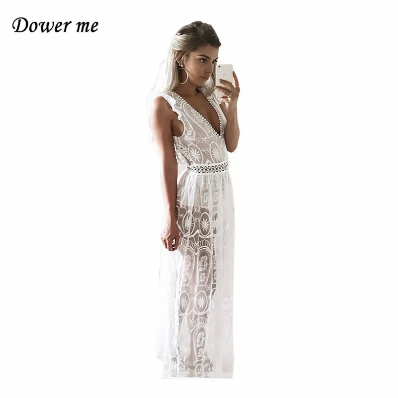 Sexy Hollow Out Backless Women Party Dress Vestidos Female Elegant Lace Split Long Dress Charming Deep V-neck Frocks YN2994
Sexy Hollow Out Backless Women Party Dress Vestidos Female Elegant Lace Split Long Dress Charming Deep V-neck Frocks YN2994