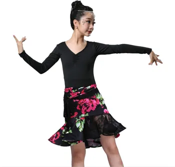 Girl Print Latin Dance Dress Children Teenager Salsa Rumba Latin Dance Skirt Suit Kid Dance Short Sleeve Leotard With Lace Skirt
Girl Print Latin Dance Dress Children Teenager Salsa Rumba Latin Dance Skirt Suit Kid Dance Short Sleeve Leotard With Lace Skirt