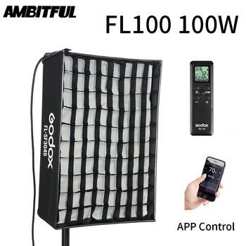 Godox FL100 100W Flexible LED Video Light Rollable Cloth Lamp with Honeycomb Grid Softbox + Controller + Remote Control + APP
Godox FL100 100W Flexible LED Video Light Rollable Cloth Lamp with Honeycomb Grid Softbox + Controller + Remote Control + APP