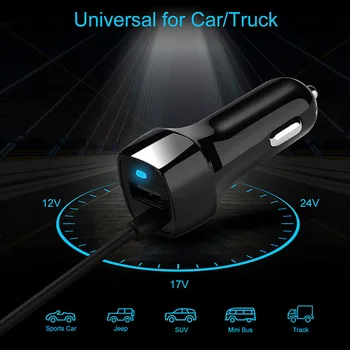 Rapid Charging Car Charger Type-C/Micro USB Charger for Android iPhone Samsung Car Styling
Rapid Charging Car Charger Type-C/Micro USB Charger for Android iPhone Samsung Car Styling