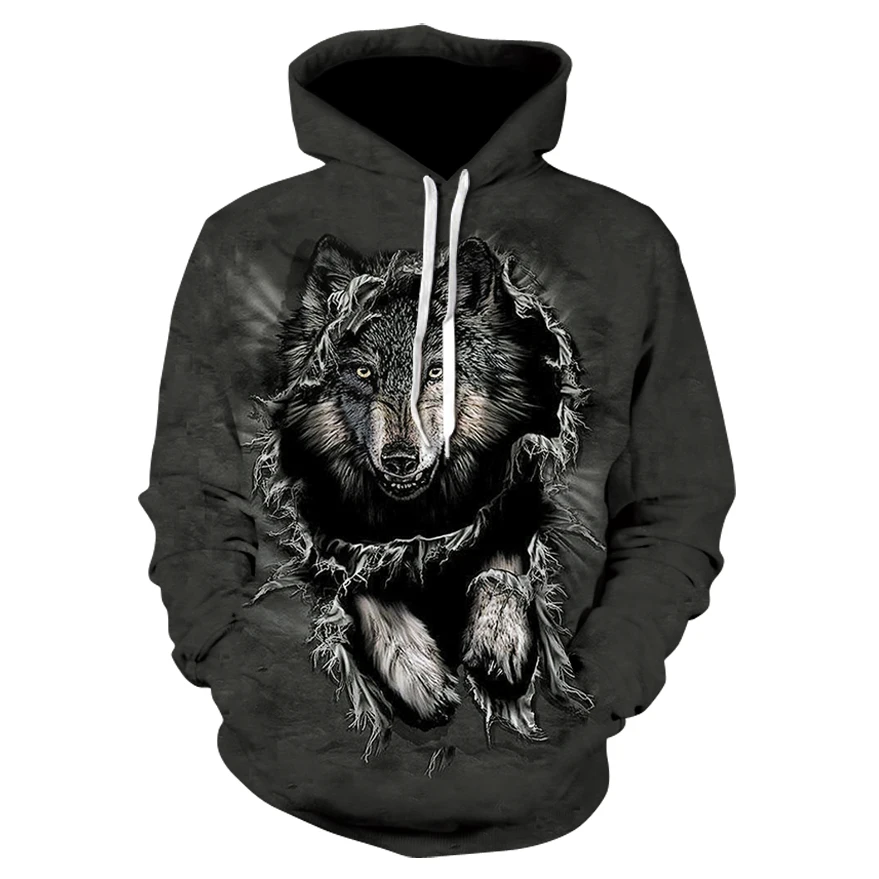 Spring and autumn fashion Wolf digital print hooded hooded trench jackets for men and women 3d sweatshirts
Spring and autumn fashion Wolf digital print hooded hooded trench jackets for men and women 3d sweatshirts