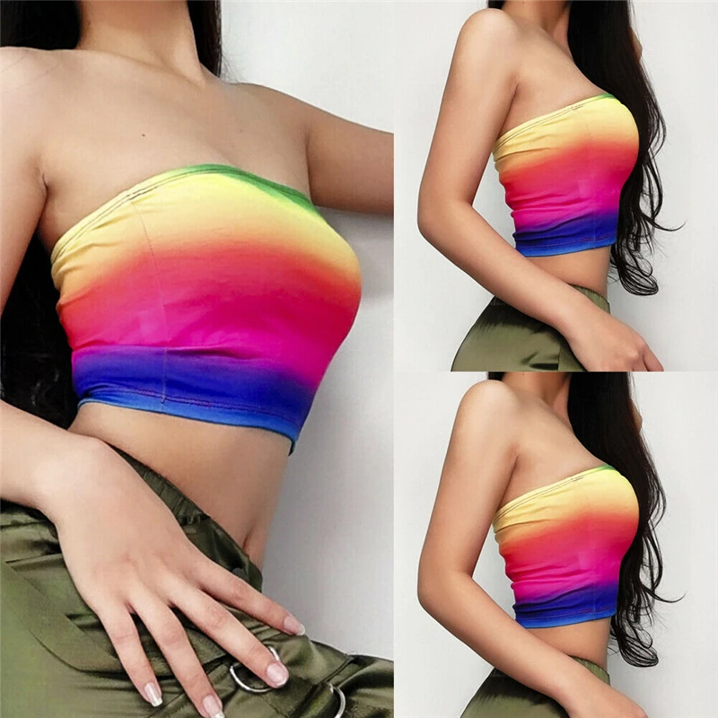 Hot Summer Fashion Rainbow Printing Casual Off Sleeveless Shoulder Tank Top Fashion Sexy Iridescence Vest Blouse Crop Tops Shirt
Hot Summer Fashion Rainbow Printing Casual Off Sleeveless Shoulder Tank Top Fashion Sexy Iridescence Vest Blouse Crop Tops Shirt