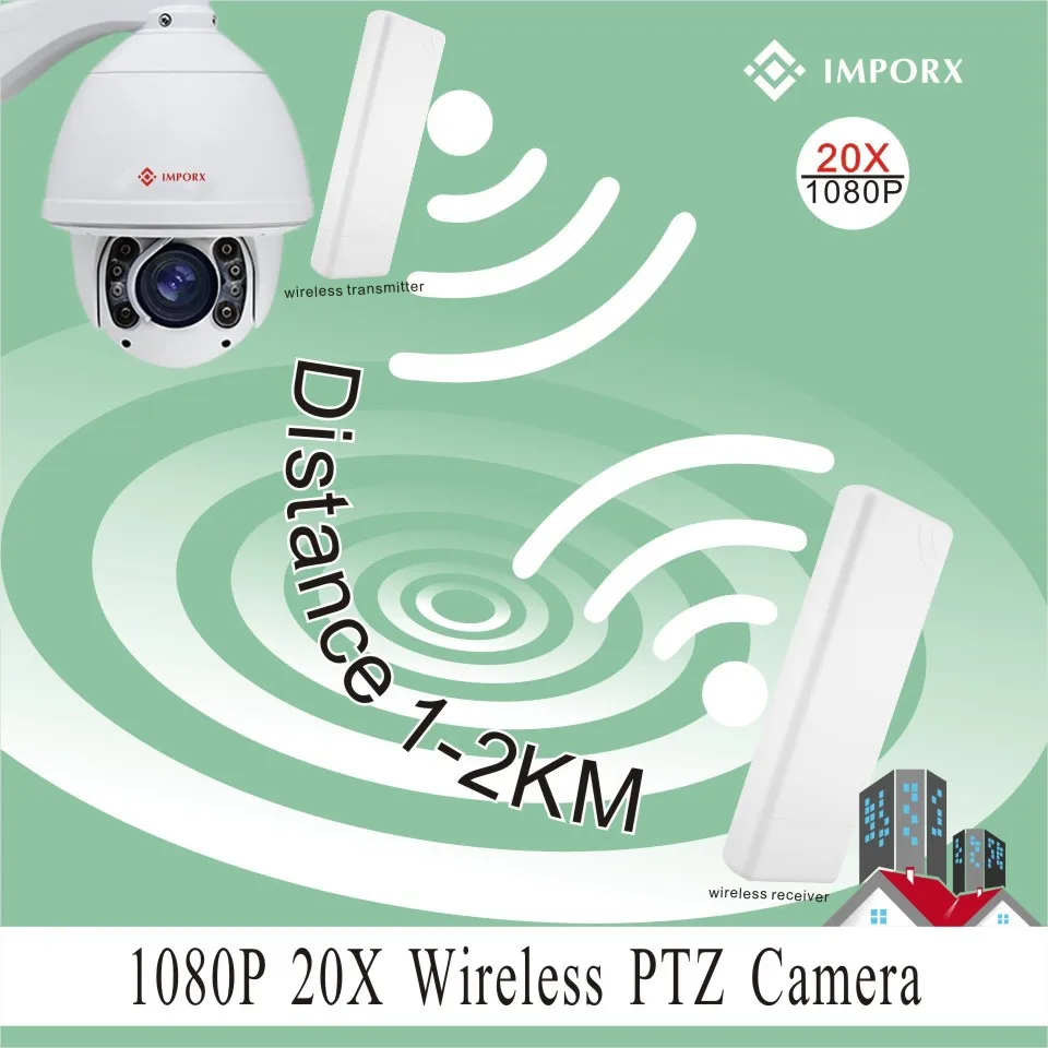 IMPORX Outdoor Security Camera 20X Zoom Camera Wifi 1080P HD Camera IP Dome PTZ Support Phone View P2P With 2 Wireless Bridges
IMPORX Outdoor Security Camera 20X Zoom Camera Wifi 1080P HD Camera IP Dome PTZ Support Phone View P2P With 2 Wireless Bridges