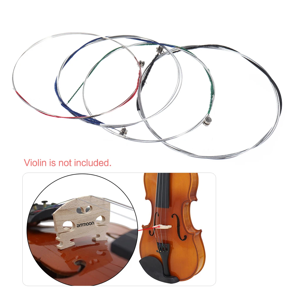ammoon Full Set High Quality Violin Strings Size 4/4 & 3/4 Violin Strings Steel Strings G D A and E Strings
ammoon Full Set High Quality Violin Strings Size 4/4 & 3/4 Violin Strings Steel Strings G D A and E Strings