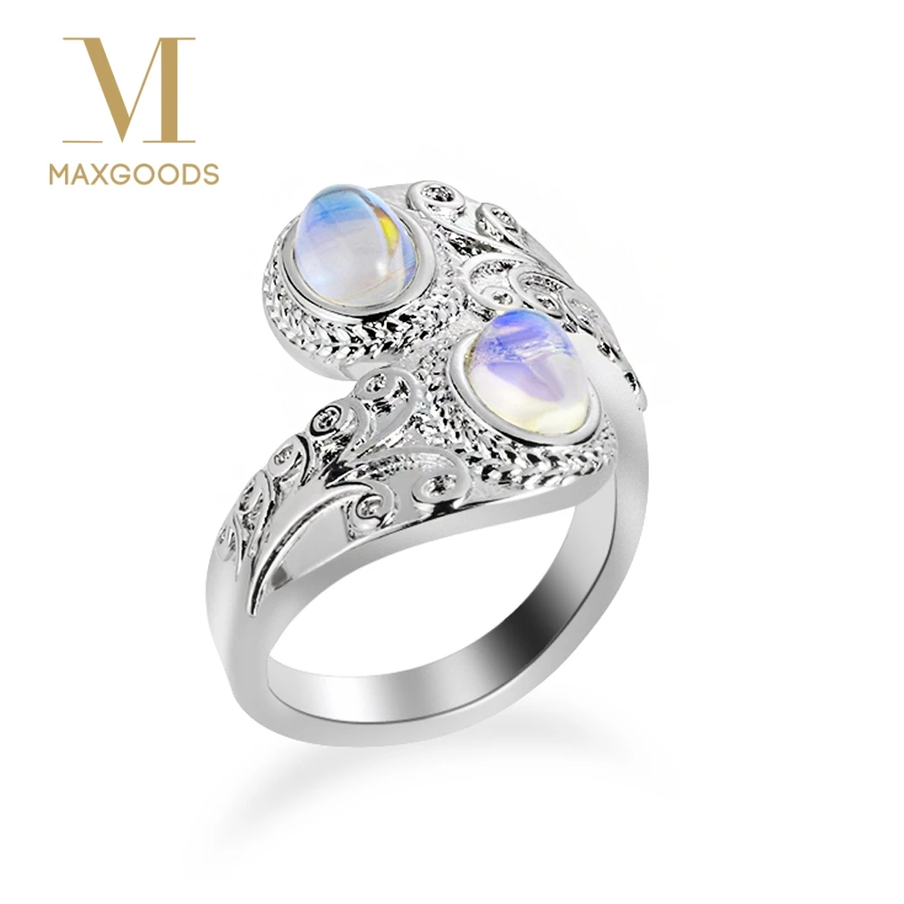 Women Trendy Rainbow Moonstone Rings Silver Stone Ring Boho Jewelry Anniversary Gifts Vintage Band Ring Femme brincos Wholesale
Women Trendy Rainbow Moonstone Rings Silver Stone Ring Boho Jewelry Anniversary Gifts Vintage Band Ring Femme brincos Wholesale