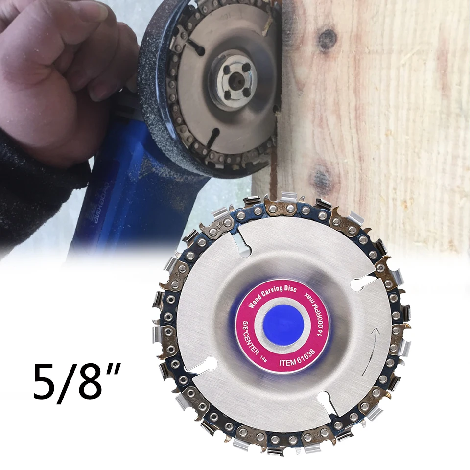 GOXAWEE 4 Inch Grinder Disc and Chain 22 Tooth Fine Cut Chain Set for 100/115mm Angle Grinder Carving Discs Woodworking
GOXAWEE 4 Inch Grinder Disc and Chain 22 Tooth Fine Cut Chain Set for 100/115mm Angle Grinder Carving Discs Woodworking
