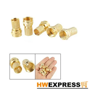 50 PCS Plated Alloy F-Type Twist-On Coaxial Cable RF Connector Plug Male 
50 PCS Plated Alloy F-Type Twist-On Coaxial Cable RF Connector Plug Male