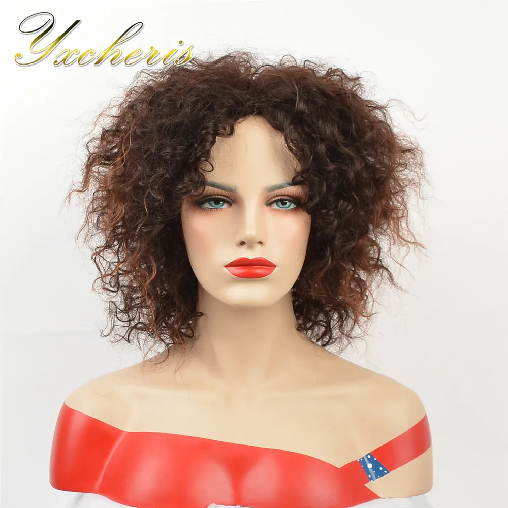 YXCHERISHAIR Natural Afro Short Kinky Curly Wig for Black Women Heat Resistant Mixed Brown Swiss Lace Ombre Synthetic Wigs
YXCHERISHAIR Natural Afro Short Kinky Curly Wig for Black Women Heat Resistant Mixed Brown Swiss Lace Ombre Synthetic Wigs