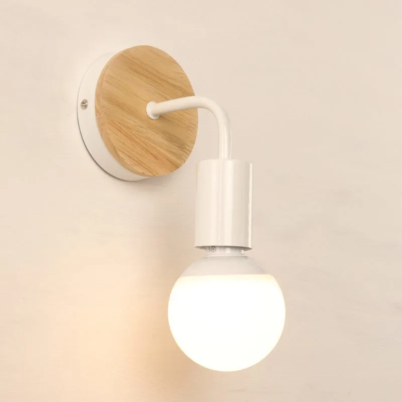 Modern Minimalist Wall Lamp Nordic Style Wood Metal Spray Painting Process 90-260V E27 Holder Bedroom Restaurant Light IY121783
Modern Minimalist Wall Lamp Nordic Style Wood Metal Spray Painting Process 90-260V E27 Holder Bedroom Restaurant Light IY121783