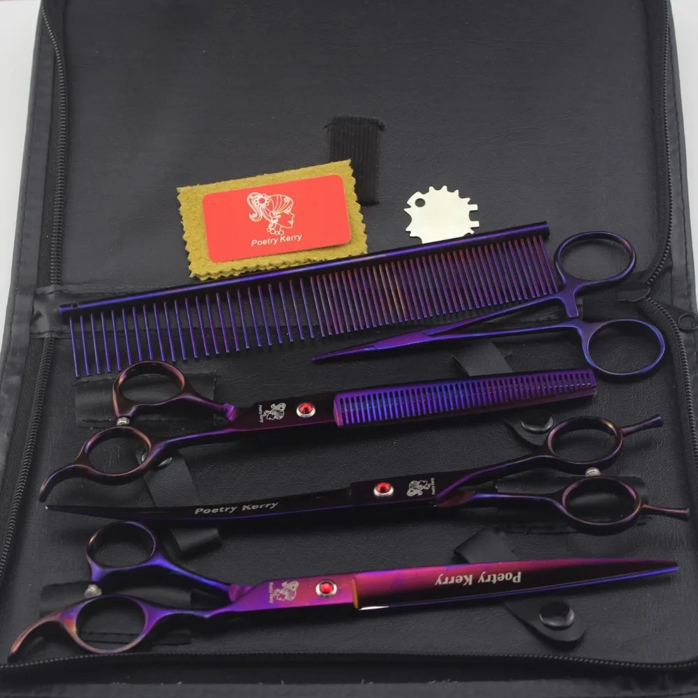 8.0"Purple 3 Pcs /Set With Comb Pet Scissors For Dog Grooming Dogs Shears Hair Cutter Straight &Thinning&Curved Scissors JD-0038
8.0"Purple 3 Pcs /Set With Comb Pet Scissors For Dog Grooming Dogs Shears Hair Cutter Straight &Thinning&Curved Scissors JD-0038