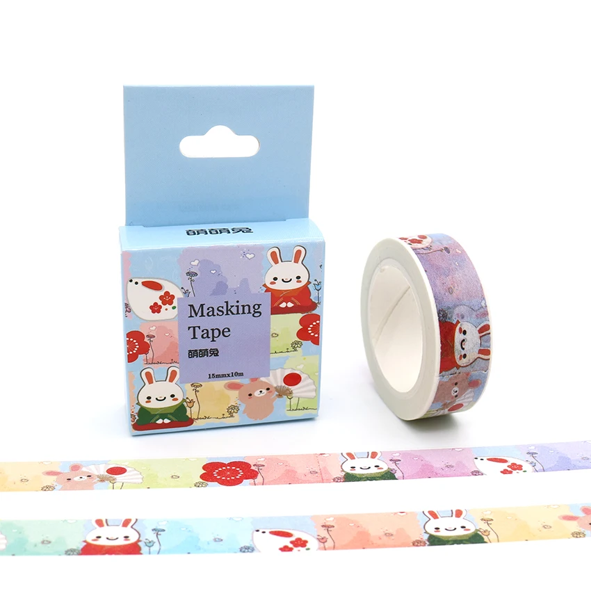 15mm*10m Box Package Kawaii Rabbit Washi Tape Masking Tape Decorative Scrapbooking Office Adhesive DIY Sticker Label Tape
15mm*10m Box Package Kawaii Rabbit Washi Tape Masking Tape Decorative Scrapbooking Office Adhesive DIY Sticker Label Tape