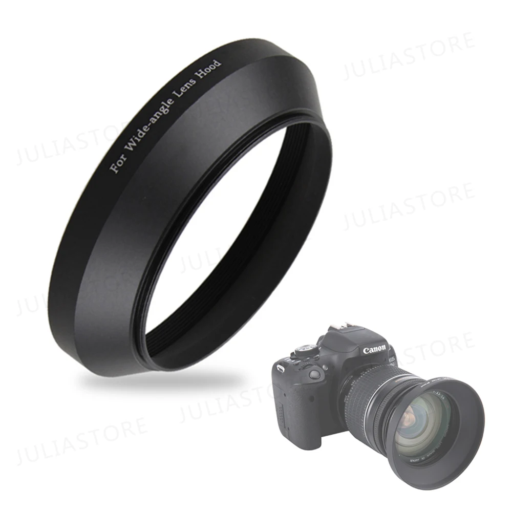 

Metal Lens Hood Wide-Angle 49mm 52mm 58mm 55mm 62mm 67mm 72mm 77mm 82mm Screw-in Lente Protect For Canon Nikon Sony Olympus