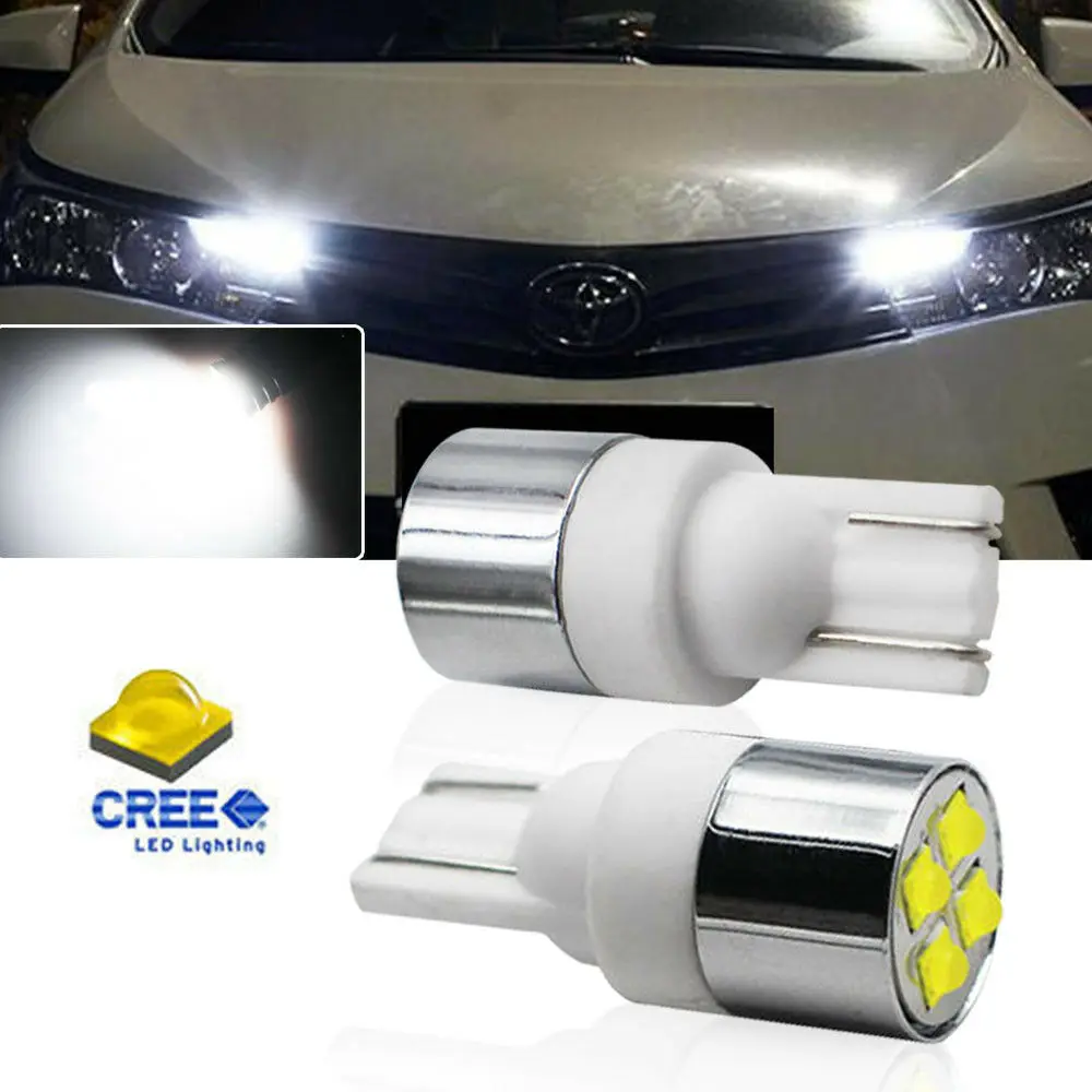 2X Brightness White T10 W5W 2825 LED Bulbs For Parking City Lamps Position Light Powered by cree chips
2X Brightness White T10 W5W 2825 LED Bulbs For Parking City Lamps Position Light Powered by cree chips