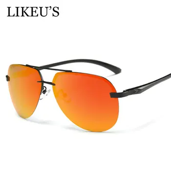 

LIKEU'S Polarized Sunglasses Men Women Frog Rimless Glasses HD Eyewear Outdoor Oculos De Sol Classic Driving Gafas Sunglasses