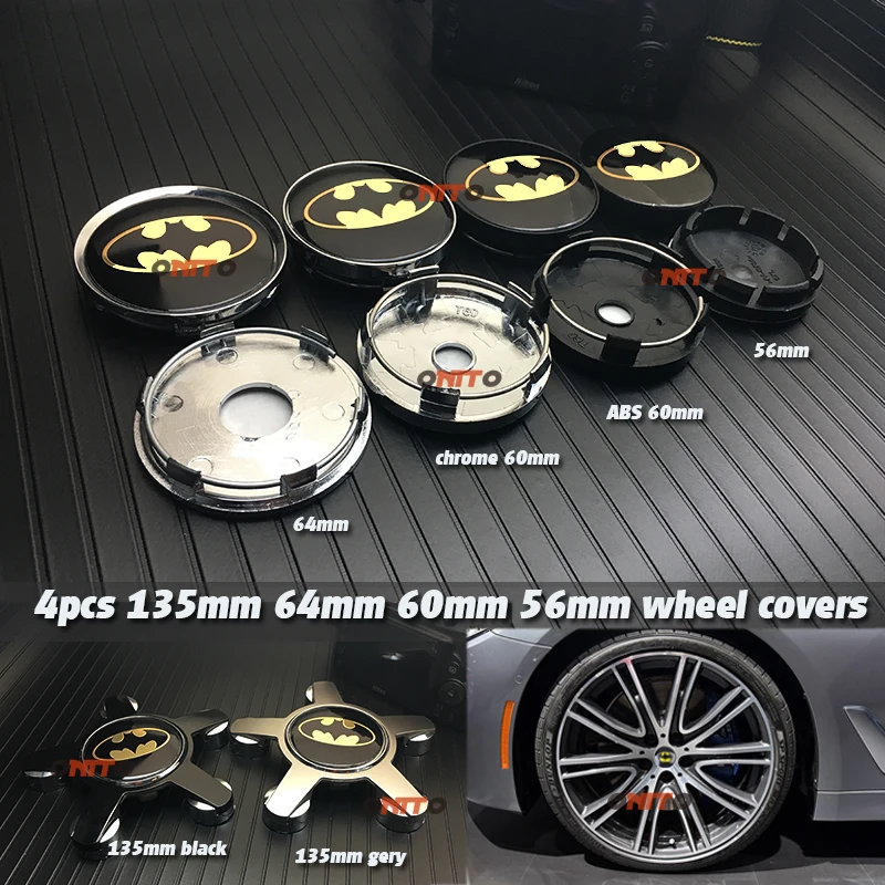 

4pcs Universal Styling wheel center caps 135mm 64mm 60mm 56mm Auto Emblem Bat Batman for Mazda 3 6 Mazda CX-5 CX-6 Axela Atenza