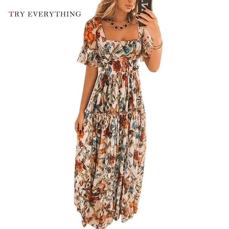 Print Floral Boho Dress Women Summer 2019 Plus Size Maxi Beach Dress Ruffles Ladies A Line Sexy Floor Length Dress For Women 3XL
Print Floral Boho Dress Women Summer 2019 Plus Size Maxi Beach Dress Ruffles Ladies A Line Sexy Floor Length Dress For Women 3XL