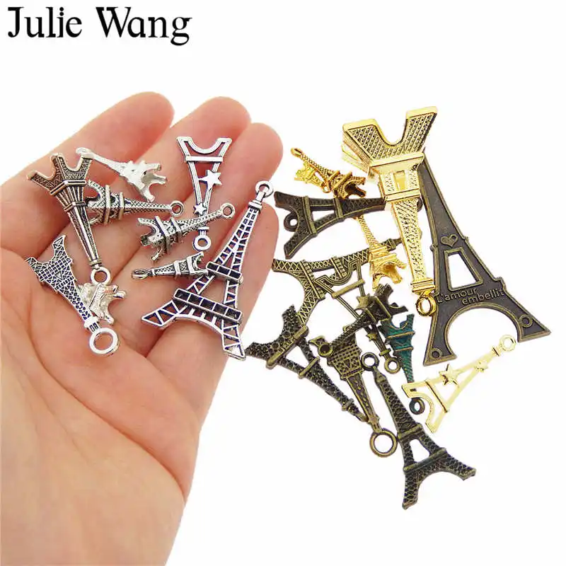 Серьги-подвески julissa Wang 10 шт. в случайном стиле с изображением Эйфелевой башни из
