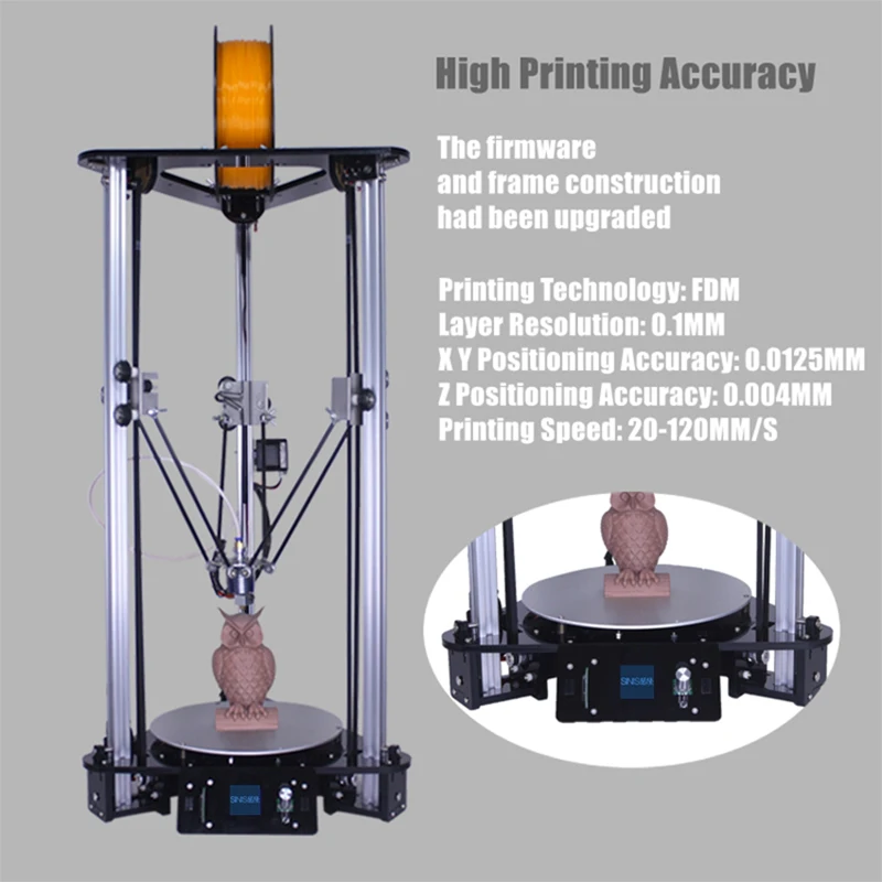 Smart Auto Leveling Bed Delta 3D Printer with 1000W Laser Head 3D Printing Machine for Student Education Office Home Used 3 D
Smart Auto Leveling Bed Delta 3D Printer with 1000W Laser Head 3D Printing Machine for Student Education Office Home Used 3 D