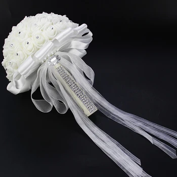 Wedding bouquet Bride Bouquet Flower Rosr Satin with Crystal Brooch bouquet wedding Party Bridemaid bouquet de mariage
Wedding bouquet Bride Bouquet Flower Rosr Satin with Crystal Brooch bouquet wedding Party Bridemaid bouquet de mariage