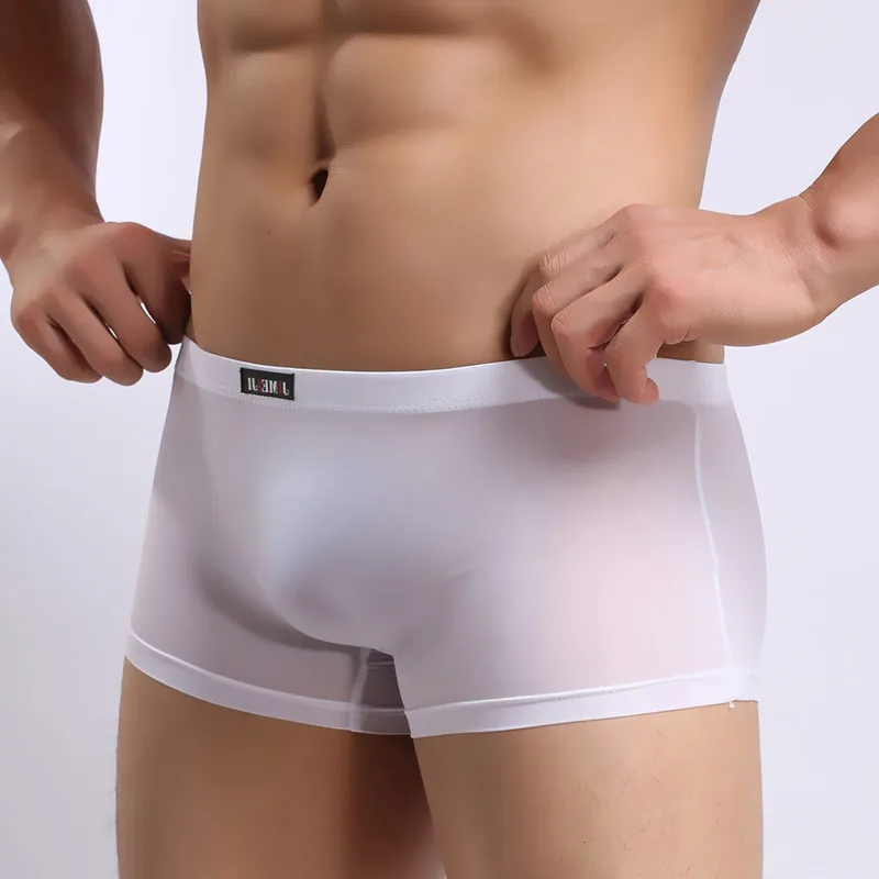 Sexy Underwear Men Ice Silk Transparent Smooth Boxer Low Waist See Through Male Underpants Shorts Gay Boxers Erotic Cueca Boxer
Sexy Underwear Men Ice Silk Transparent Smooth Boxer Low Waist See Through Male Underpants Shorts Gay Boxers Erotic Cueca Boxer