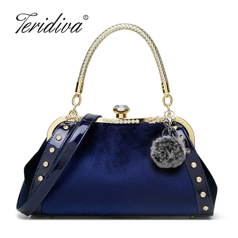 2018 Patent Leather Shoulder Bag Female Evening Party Bags Brand Designer Handbags Large Capacity Women Velvet Patchwork Purse
2018 Patent Leather Shoulder Bag Female Evening Party Bags Brand Designer Handbags Large Capacity Women Velvet Patchwork Purse