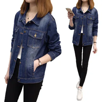 Denim Jacket Female 2019 Spring New Plus Size Single-Breasted Ladies Denim Coat Autumn Fashion Tops Loose Women Outerwear JIA226
Denim Jacket Female 2019 Spring New Plus Size Single-Breasted Ladies Denim Coat Autumn Fashion Tops Loose Women Outerwear JIA226