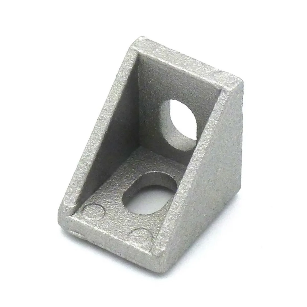 25pcs Durable Silver Aluminum 2020 Corner Bracket 20x20x17mm Solid Cast For 20mm Extrusion CNC Routers