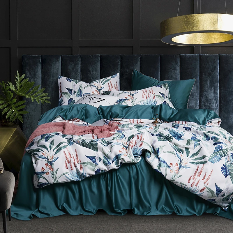 New 100 Natural Silk Bedding Set With Plant Duvet Cover Bed Sheet Pillowcase Luxury 4Pcs Satin Bedding Bed Linen King Queen Size
New 100 Natural Silk Bedding Set With Plant Duvet Cover Bed Sheet Pillowcase Luxury 4Pcs Satin Bedding Bed Linen King Queen Size