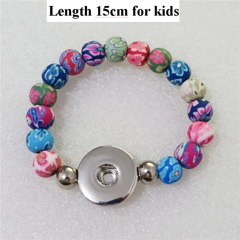 Kids Girls 18mm Snap Buttons Stretchy Handmade Clay Beads Bracelet Fashion 15cm Length Jewelry
Kids Girls 18mm Snap Buttons Stretchy Handmade Clay Beads Bracelet Fashion 15cm Length Jewelry