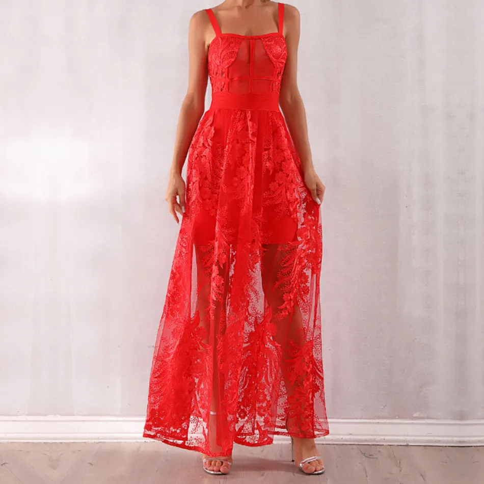 DressBird Women Summer Bandage Bodycon Party Dress Vestidos Sexy Lace Sleeveless Spaghetti Strap Vestidos Elegant Maxi Red Dress
DressBird Women Summer Bandage Bodycon Party Dress Vestidos Sexy Lace Sleeveless Spaghetti Strap Vestidos Elegant Maxi Red Dress