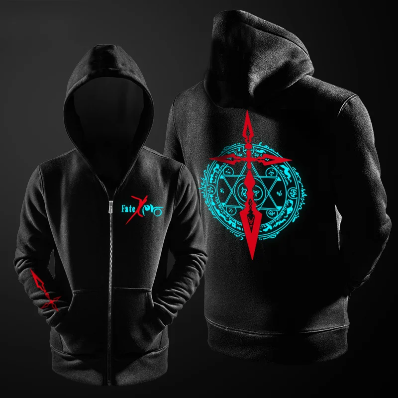 Fate Zero Stay Night Anime Black Hoodies Cardigan Sweatshirts Harajuku Streetwear Zipper Jacket Student Men Hoodies coats Autumn
Fate Zero Stay Night Anime Black Hoodies Cardigan Sweatshirts Harajuku Streetwear Zipper Jacket Student Men Hoodies coats Autumn