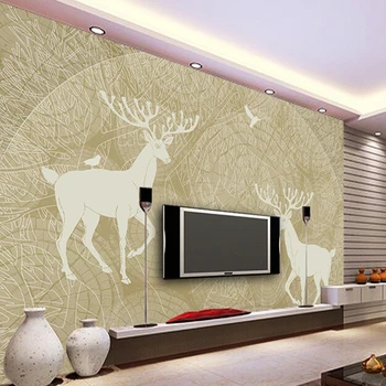 Custom papel DE parede infantil, hand-painted forest birds breeding milu deer murals for children room living room wallpaper
Custom papel DE parede infantil, hand-painted forest birds breeding milu deer murals for children room living room wallpaper