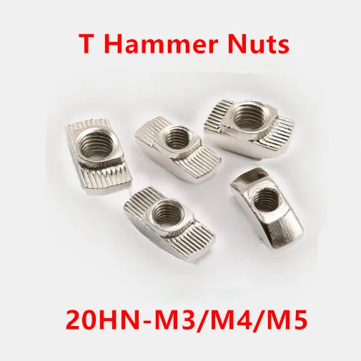 100pcs 20 Series M3 M4 M5 Hammer Nut Fasten T Sliding Nuts Nickel Plated Carbon Steel for 2020 Aluminum Profile Connector
100pcs 20 Series M3 M4 M5 Hammer Nut Fasten T Sliding Nuts Nickel Plated Carbon Steel for 2020 Aluminum Profile Connector