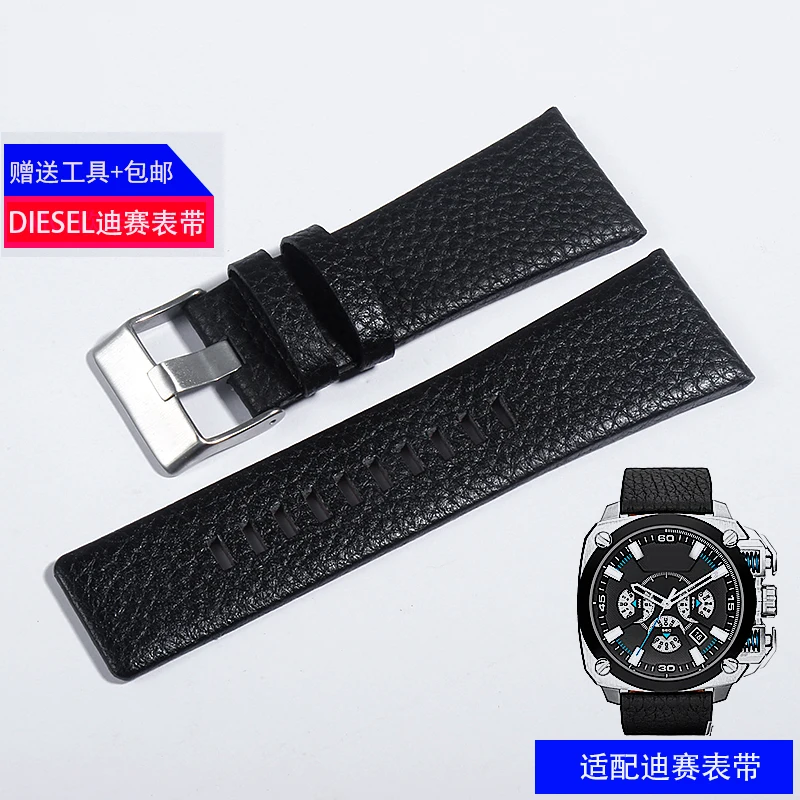 

Genuine leather watchband for DIESEL Men watchstrap DZ7313 DZ7395 DZ7396 DZ4318 DZ7333 wristband 22 24 26 28 30mm cow leather