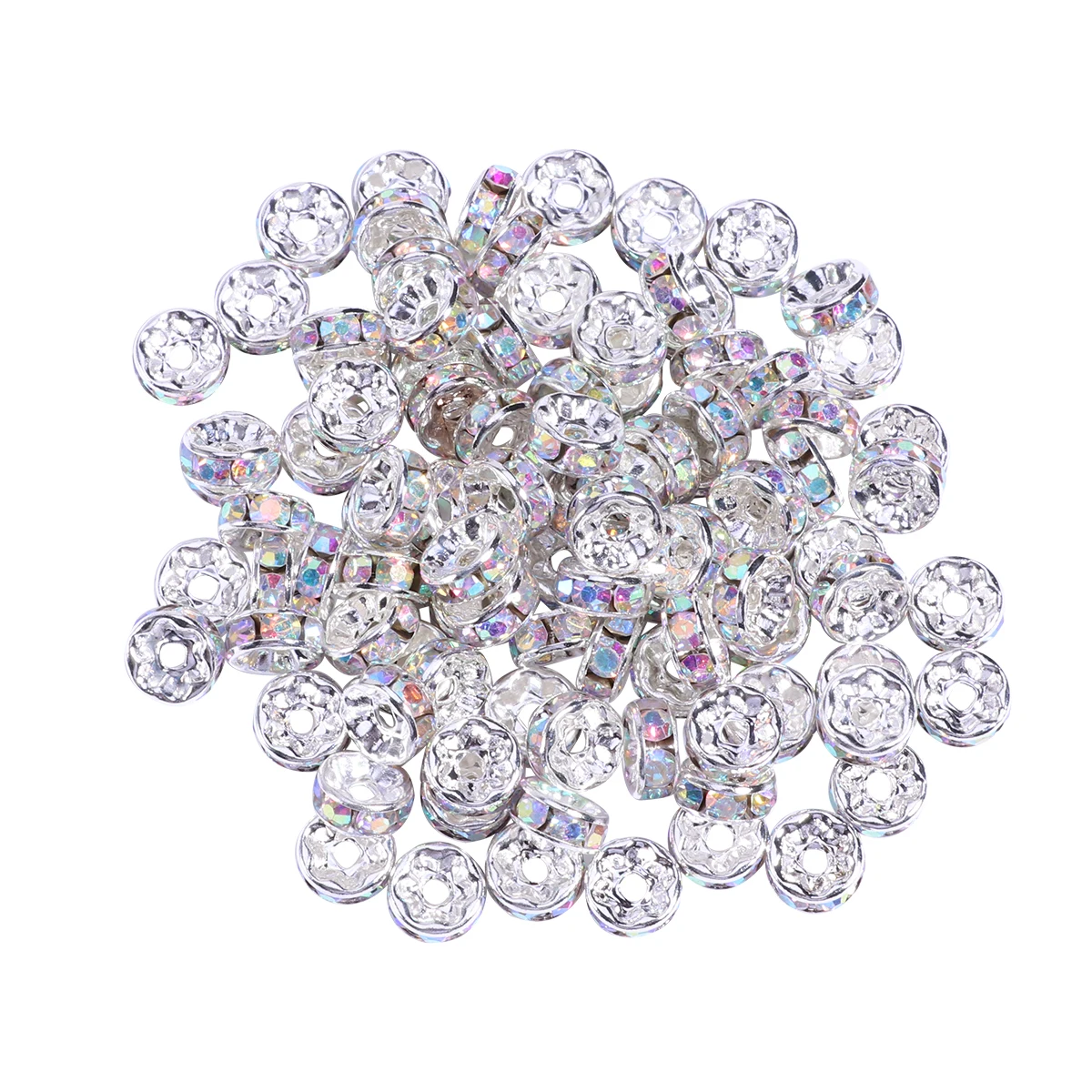 100pcs Rhinestone Rondelle Spacer Bead Plated 8mm Beads Findings for Jewelery Making DIY Art Craft (Straight Edge)
100pcs Rhinestone Rondelle Spacer Bead Plated 8mm Beads Findings for Jewelery Making DIY Art Craft (Straight Edge)