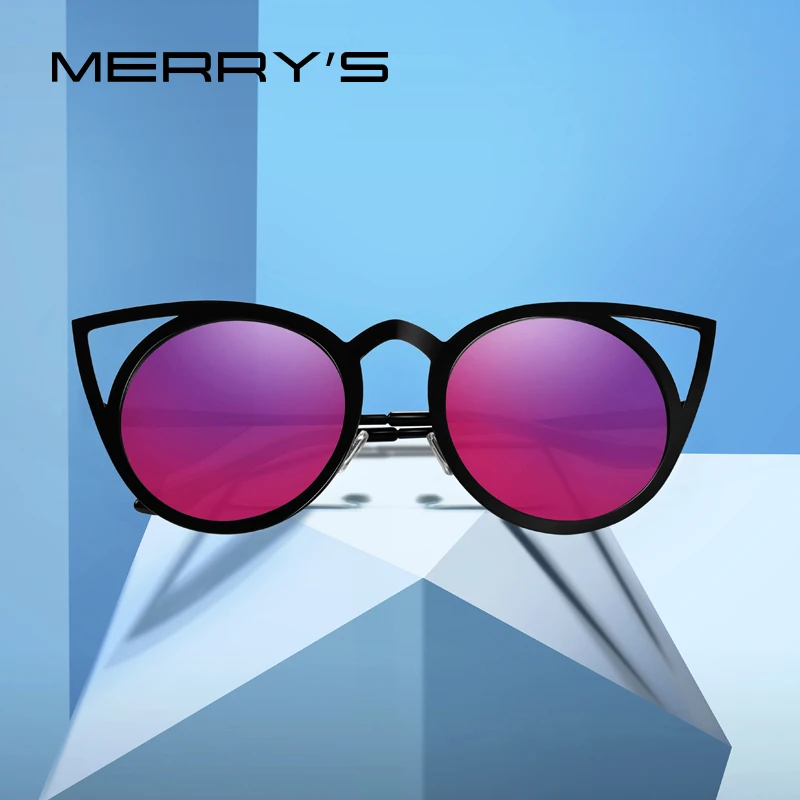 Женские солнцезащитные очки кошачий глаз MERRY'S круглые с защитой UV400 S8064N |