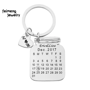 Personalized Name Calendar Keychain Anniversary Date Key chain Special Date Gift Key Ring with heart keychains for Wedding
Personalized Name Calendar Keychain Anniversary Date Key chain Special Date Gift Key Ring with heart keychains for Wedding