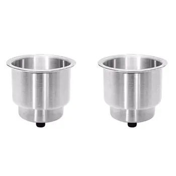 New 2PCS Recessed Stainless Steel Cup Drink Bottle Holder with Drain Marine for Boat Rv Camper Car Truck Two Stage qiang
New 2PCS Recessed Stainless Steel Cup Drink Bottle Holder with Drain Marine for Boat Rv Camper Car Truck Two Stage qiang