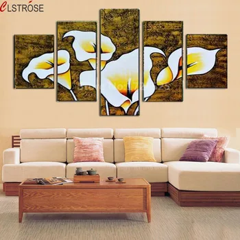 CLSTROSE No Framed 5 Panels Modular Flower Calla Lily Modern Wall Art Home Decor Canvas Painting For Living Room In Cheap Price 
CLSTROSE No Framed 5 Panels Modular Flower Calla Lily Modern Wall Art Home Decor Canvas Painting For Living Room In Cheap Price