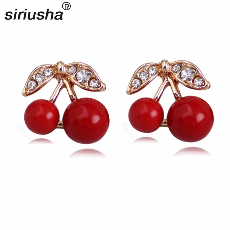 2018 Cute Fruit Pendant Pearl Earrings Small Cherry Zircon Rose Flower Earrings Alloy Jewelry Wholesale S238
2018 Cute Fruit Pendant Pearl Earrings Small Cherry Zircon Rose Flower Earrings Alloy Jewelry Wholesale S238
