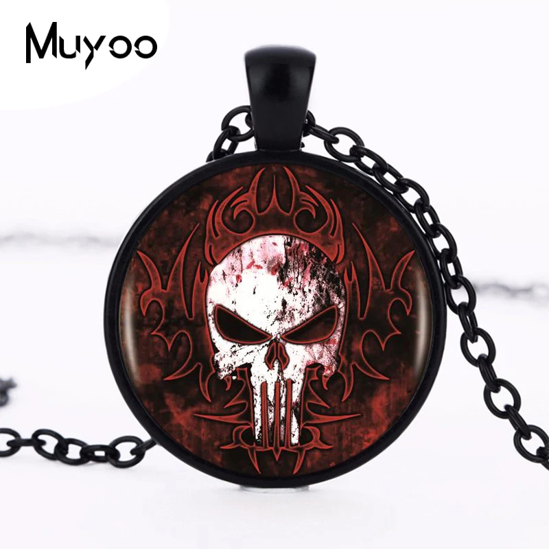 1pcs/lot 2017 Fashion Punisher Logo Pendant Unique Black Necklace Vintage Chain Choker Statement Necklace Gift For Man HZ1
1pcs/lot 2017 Fashion Punisher Logo Pendant Unique Black Necklace Vintage Chain Choker Statement Necklace Gift For Man HZ1