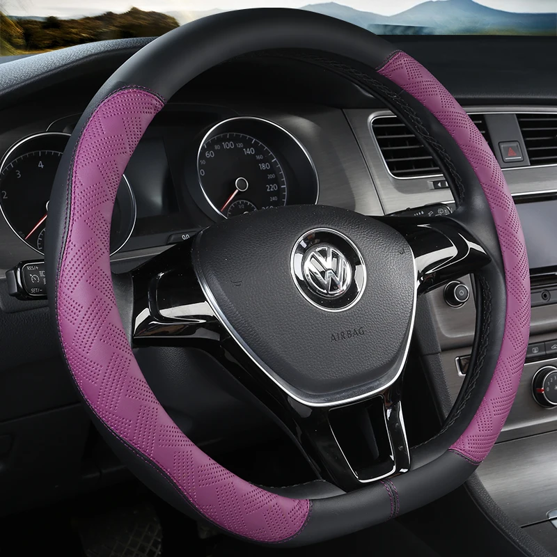 KKYSYELVA D Shape Steering-Wheel Black Auto Car Steering Wheel Cover Leather 38CM wheel cover Interior accessories 
KKYSYELVA D Shape Steering-Wheel Black Auto Car Steering Wheel Cover Leather 38CM wheel cover Interior accessories