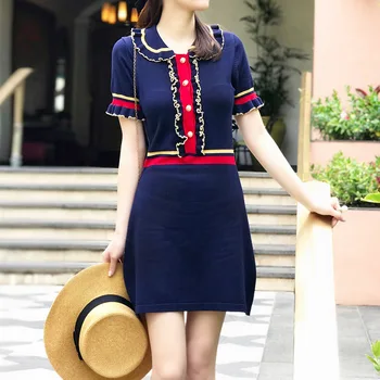 New socialite restoring ancient ways with falbala lapel female petals sleeve knit dress
New socialite restoring ancient ways with falbala lapel female petals sleeve knit dress
