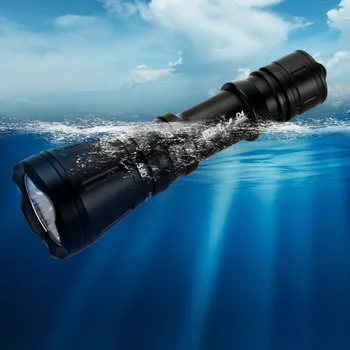 Underwater 80m High Power XM-L T6 LED Diving Flashlight Torch Lamp Light Waterproof IPX8 Use 26650 or 18650 battery Diving Light
Underwater 80m High Power XM-L T6 LED Diving Flashlight Torch Lamp Light Waterproof IPX8 Use 26650 or 18650 battery Diving Light