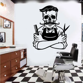 Large Skeleton Barber Shop Wall Sticker Hair Hairdresser Barbershop Skull Wall Decal Vinyl Home Decor
Large Skeleton Barber Shop Wall Sticker Hair Hairdresser Barbershop Skull Wall Decal Vinyl Home Decor