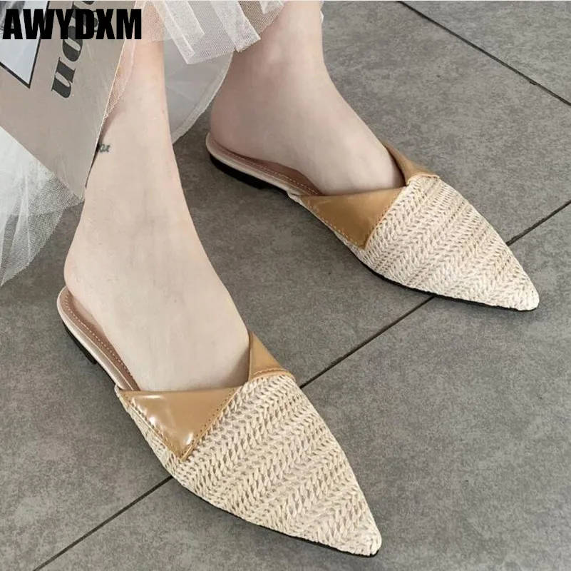 Women slipper summer Pointed Weaving flat slippers ladies fashion light shallow Comfort Beach Rome shoes woman shoes Mujer S211
Women slipper summer Pointed Weaving flat slippers ladies fashion light shallow Comfort Beach Rome shoes woman shoes Mujer S211