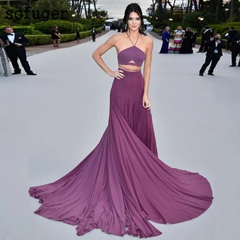 Purple Long Chiffon Sofuge Halter Backless Evening Dresses Vestidos De Fiesta De Noche Arabic Muslim Special Occasion
Purple Long Chiffon Sofuge Halter Backless Evening Dresses Vestidos De Fiesta De Noche Arabic Muslim Special Occasion