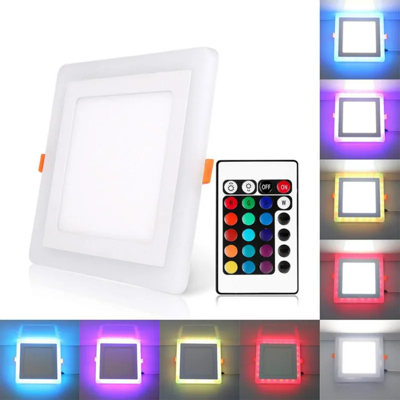 LED Downlight RGb Square 6W 9W 16W 24W 3 Model LED Lamp Double Color Downlight white/warm Ceiling Recessed with Remote Control
LED Downlight RGb Square 6W 9W 16W 24W 3 Model LED Lamp Double Color Downlight white/warm Ceiling Recessed with Remote Control